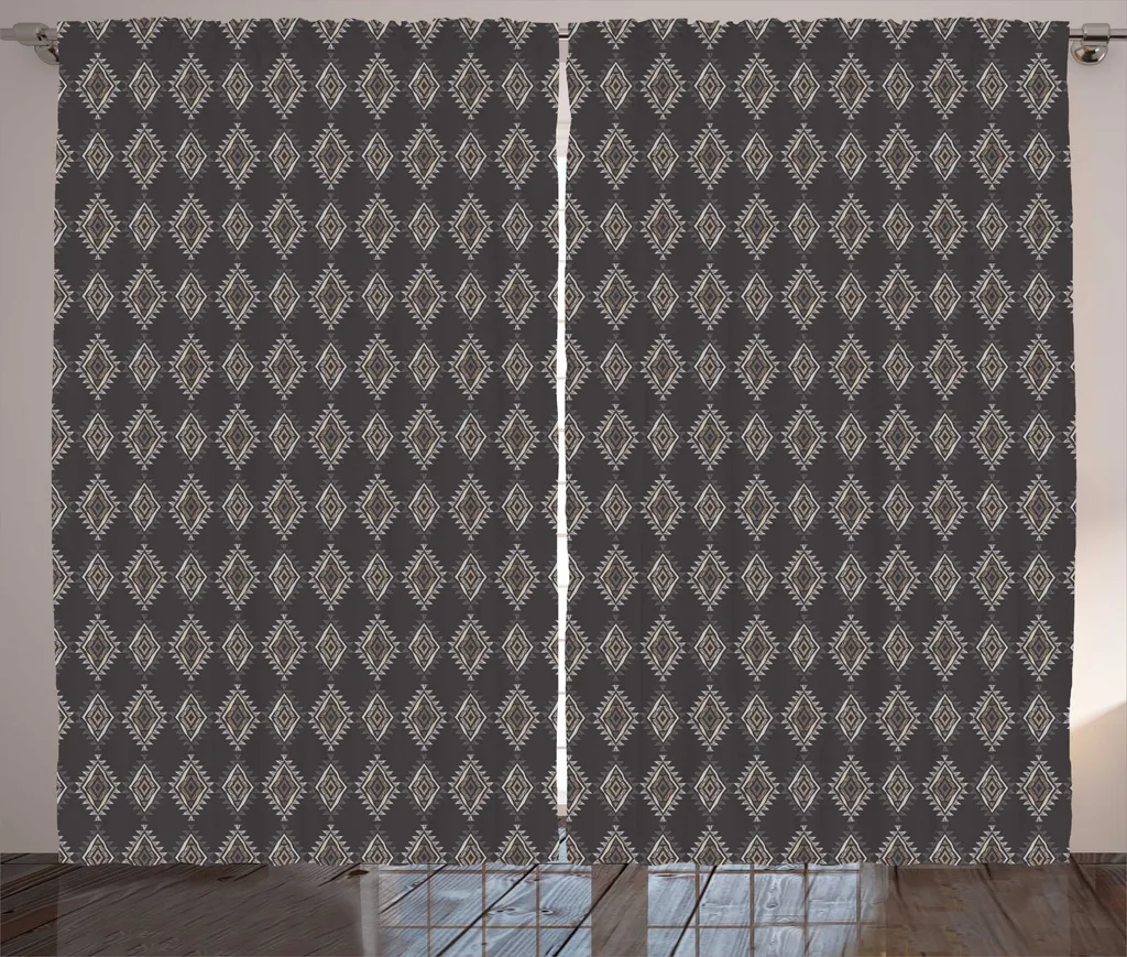 Rideau bohème pour salon et chambre 280x225 cm - Décoration tons foncés