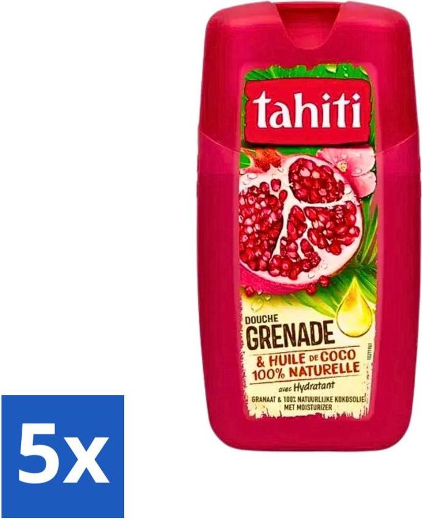 Tahiti Duschgel – Granatapfel & Kokosöl – Feuchtigkeitsspendend – 250 ml - Vorteilspack - 5 Stücke