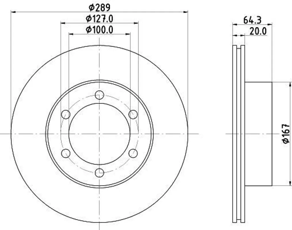 Disque de frein avant ventilé pour Hilux et Taro - Qualité OE HELLA