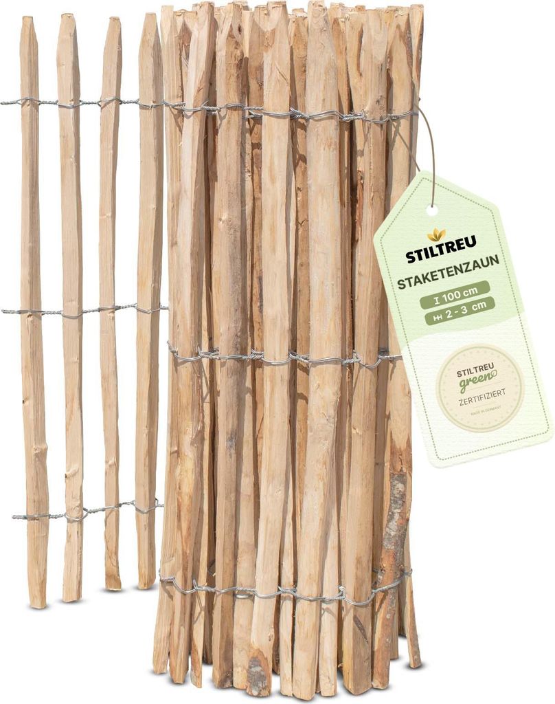 Französischer Premium Staketenzaun Kastanie - Länge 5 Produktbild 