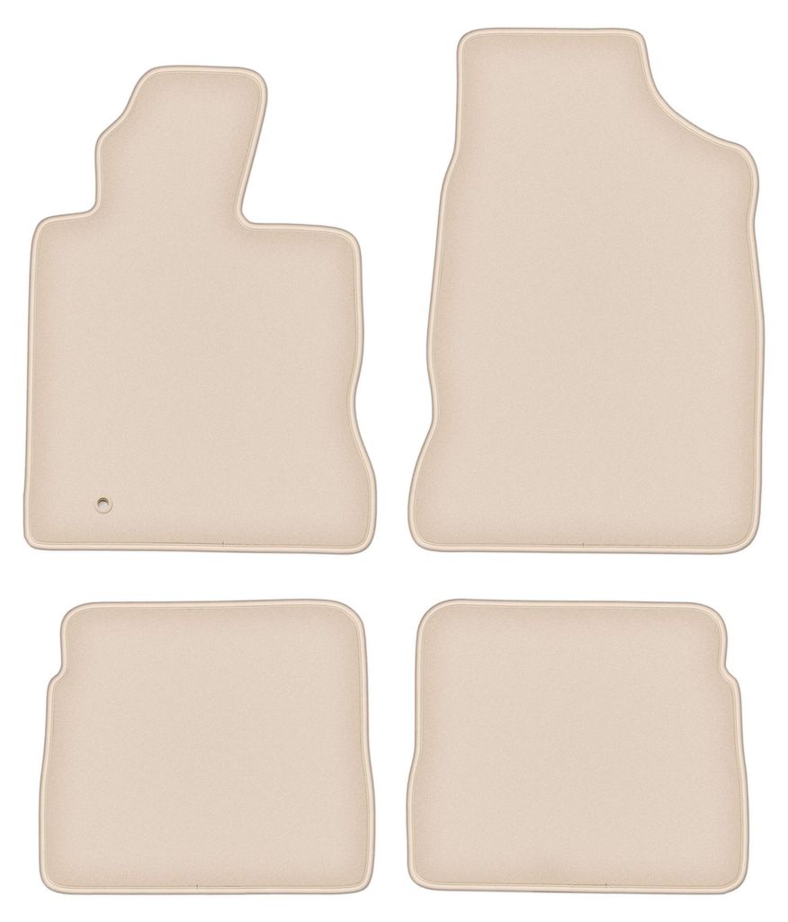 DURBAN Beige Velours-Fußmatten-Set für Chrysler PT Cruiser Cabrio, Schrägheck (2000-2010)