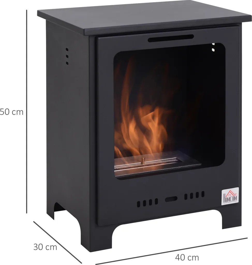 Cheminée Bioéthanol Brûleur 0,9L Autonomie 3h Chauffage d'Appoint - 5