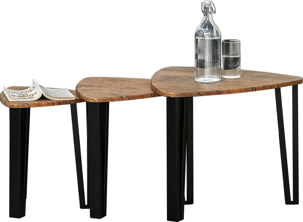 Table Basse Gigogne pour Petit Salon - Set de 3 Tables d'Appoint