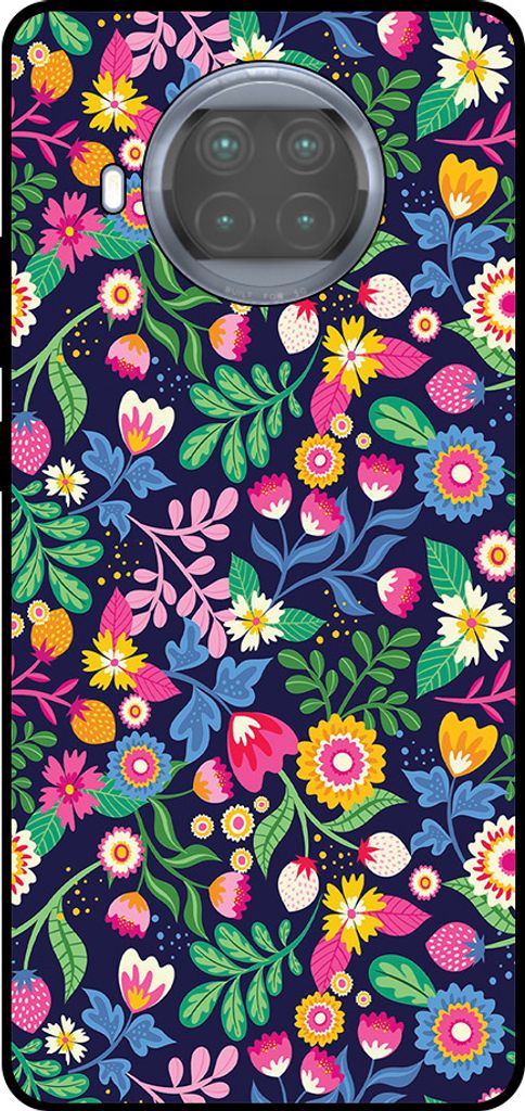 Smartphonica Handytasche Passend für Xiaomi Mi 10T / Mi 10T Pro mit Blumendruck - TPU Rückendeckung Fall Blumendesign