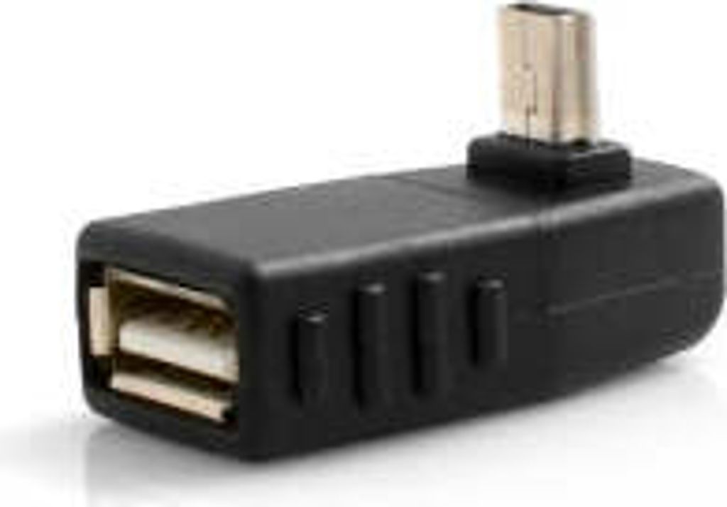SYSTEM-S USB Typ A Buchse auf Mini USB Stecker 90° Abwärts Winkel gewinkelt Winkelstecker Adapter