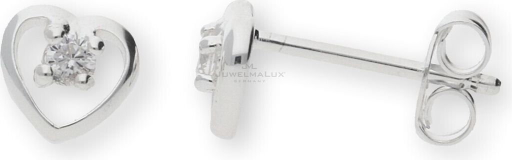 JuwelmaLux Kinderohrringe Herz Silber 925 Zirkonia JL16-06-0055