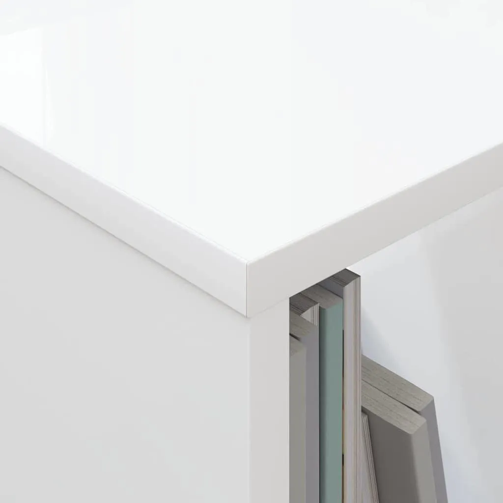 vidaXL Portariviste 2 pezzi Bianco 35x30x45 cm - Ordine e Stile - 5