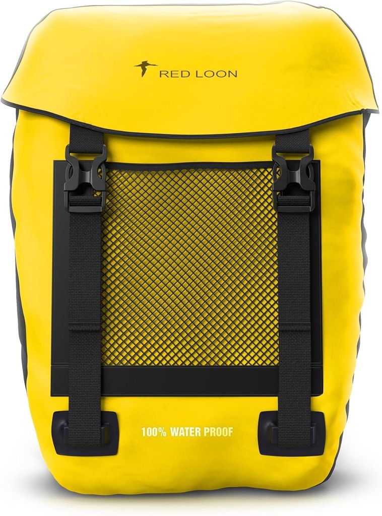 Fahrradtasche Pro Plus Packtasche Gepäckträgertasche Red Loon LKW-Plane wasserdicht, Farbe:gelb-schwarz, Anzahl:1x Fahrradtasche