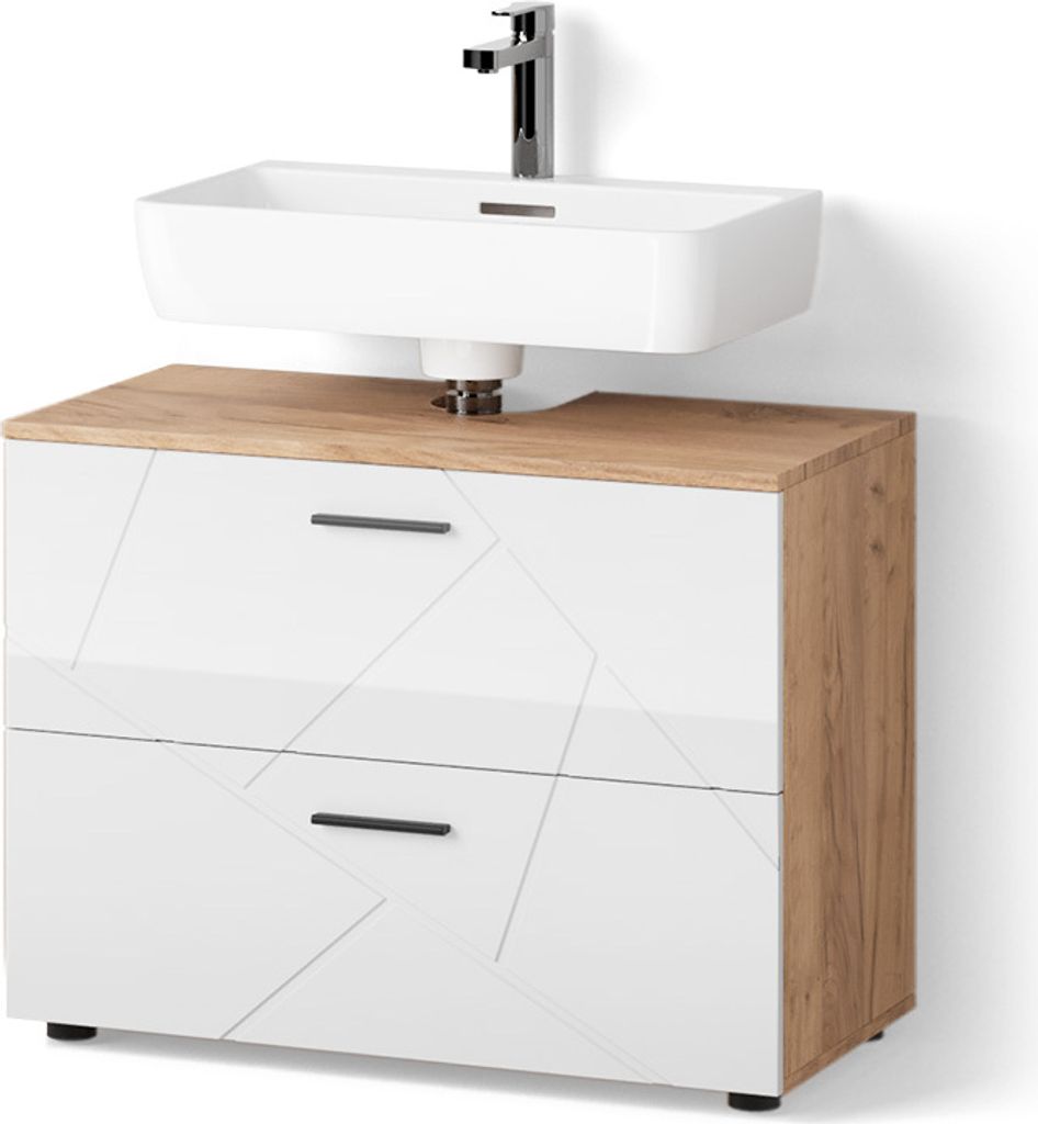 Meuble sous vasque simple Livinity Ronco Blanc Image du produit 