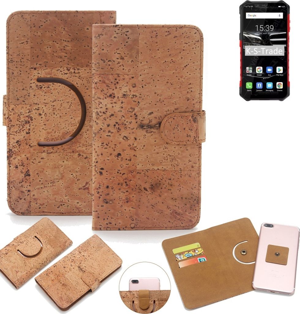 K-S-Trade Handy-Hülle Schutz-Hülle kompatibel mit Ulefone Armor 6E Handyhülle Schutzhülle Korkhülle Kork-Hülle 1x