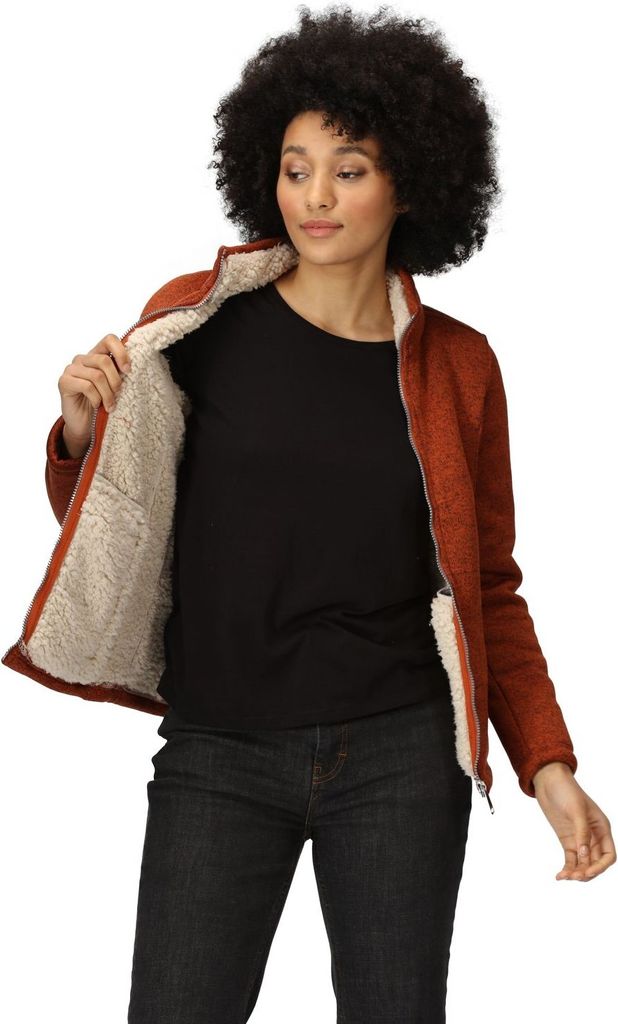Regatta Razia II Strickfleecejacke mit Teddyfleece innen für Damen, Farbe:Crem, Größe:46