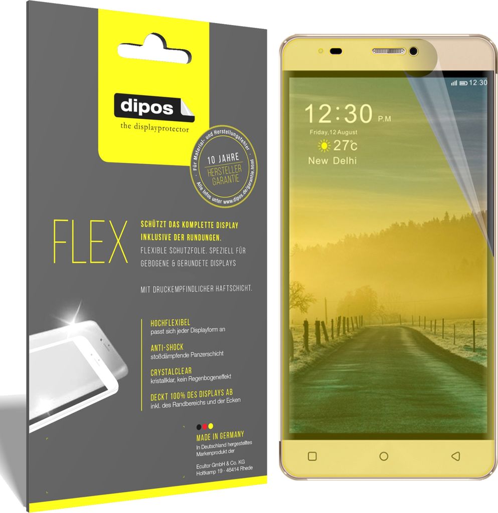 3x Schutzfolie für Gooweel G9 Folie, 100% Displayabdeckung, dipos Flex