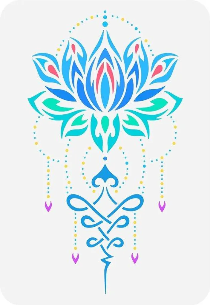Pochoir Mandala de Peinture Murale 21x29,7 pour Bois, Tissu et Meubles