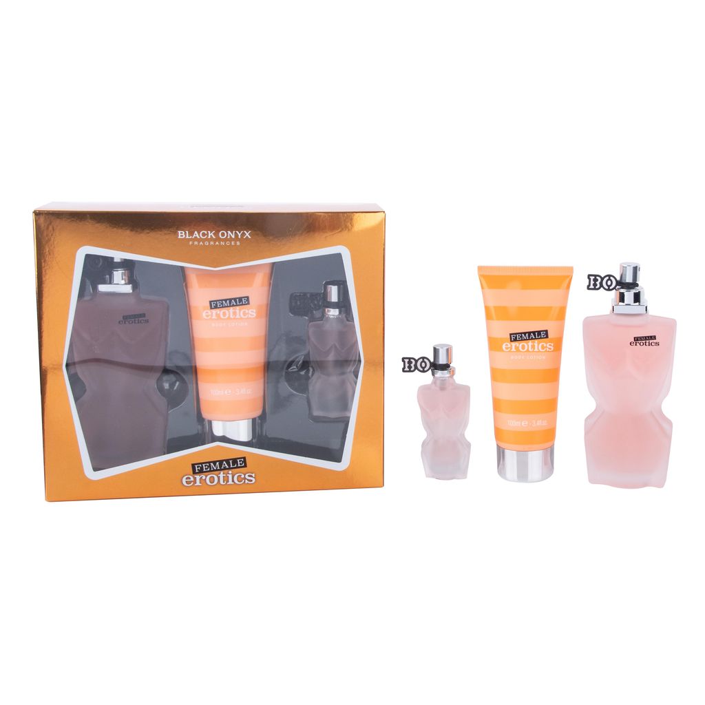 Black Onyx - Geschenkset Female Erotics 3 tl.g / Parfüm / Parfum / Eau de toilette