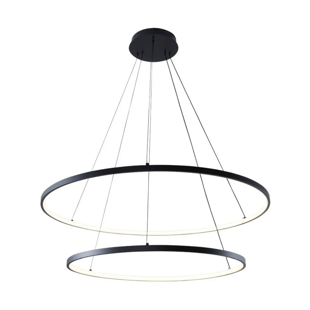Lustre LED BRENO Zuma Line noir 60W 5100lm en aluminium 150x80x80 cm