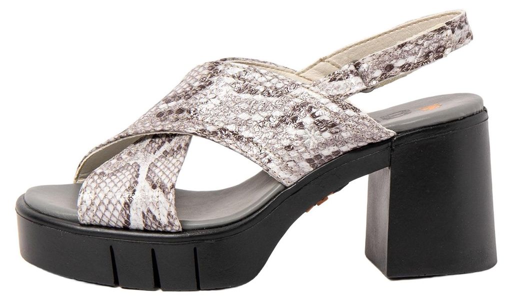 Art Sandalen mit Absatz Damen 1990 SNAKE WHITE / EIVISSA Farbe Weiß