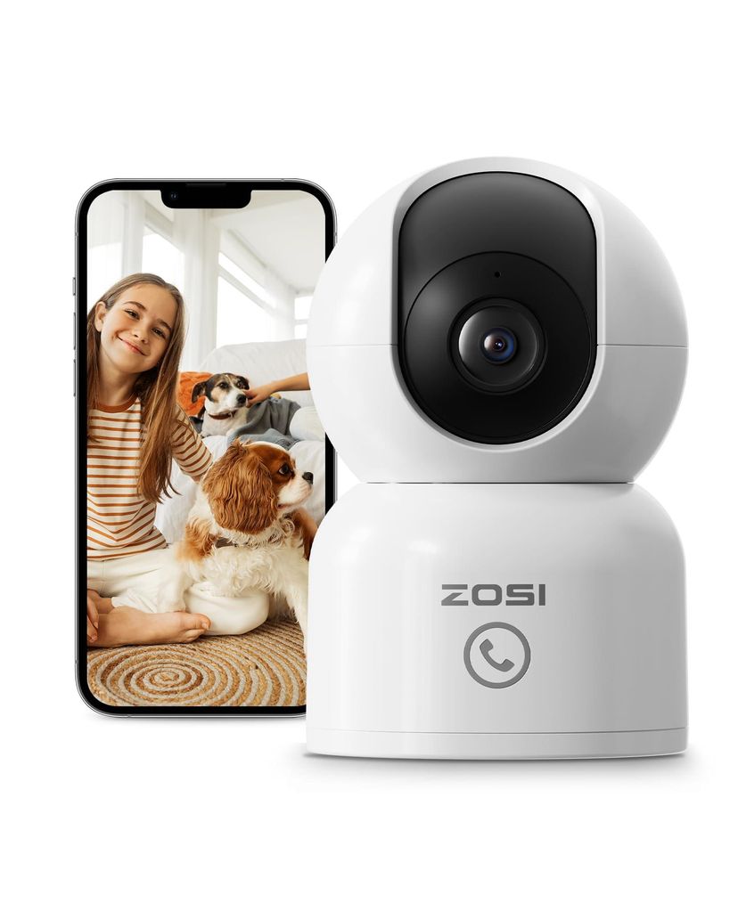 ZOSI 4K Überwachungskamera Innen WLAN ohne Cloud, 2,4/5Ghz Produktbild 