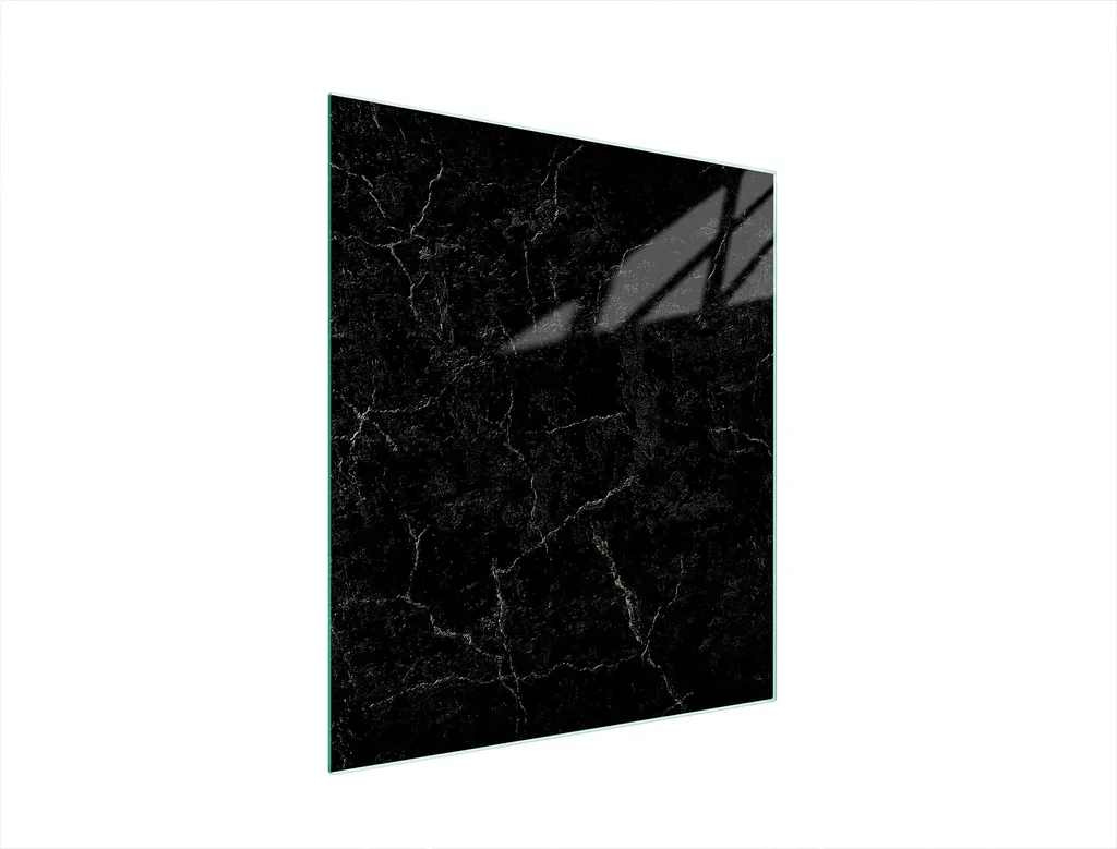 Tagliere in Vetro 45x52 Effetto Marmo | Coprifornelli Universale Elegante