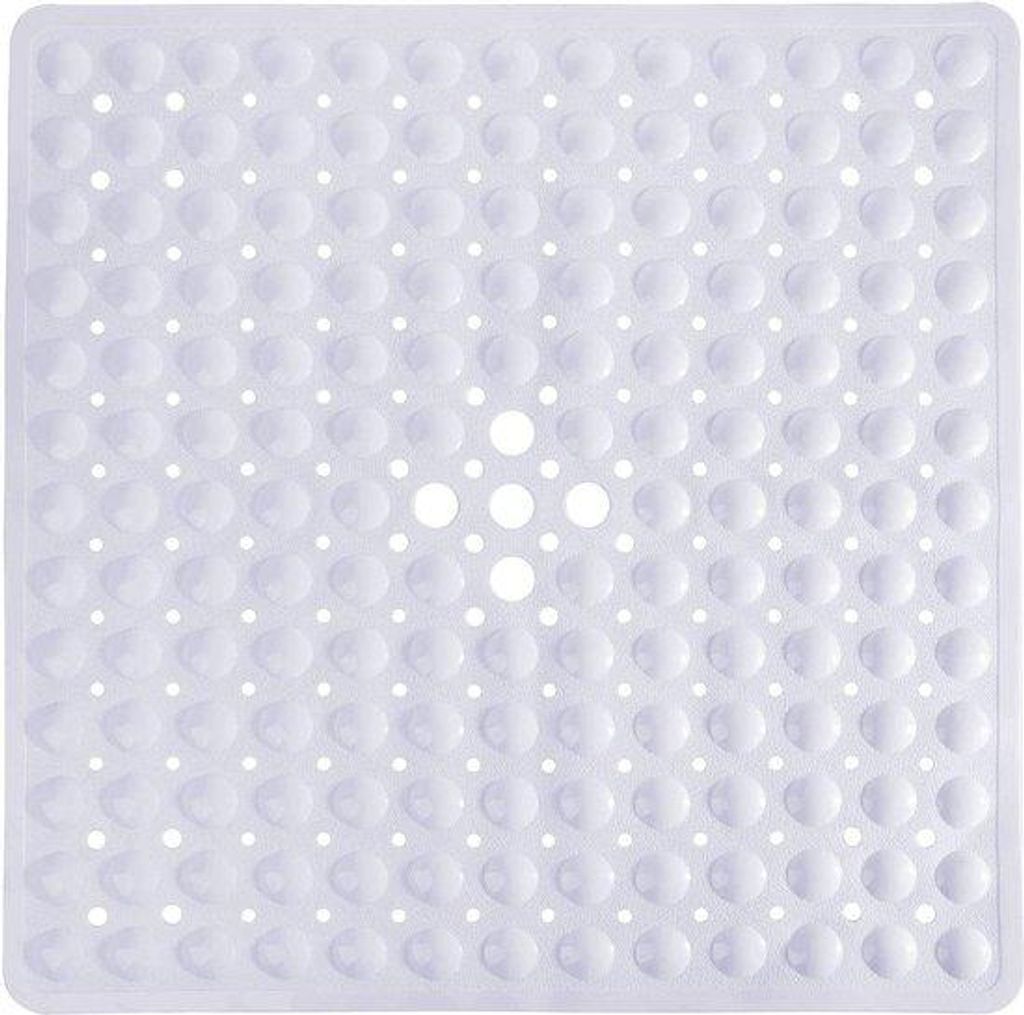 Antislip-Badmat, BPA-vrij, machinewasbar, 53 x 53 cm, weiß
