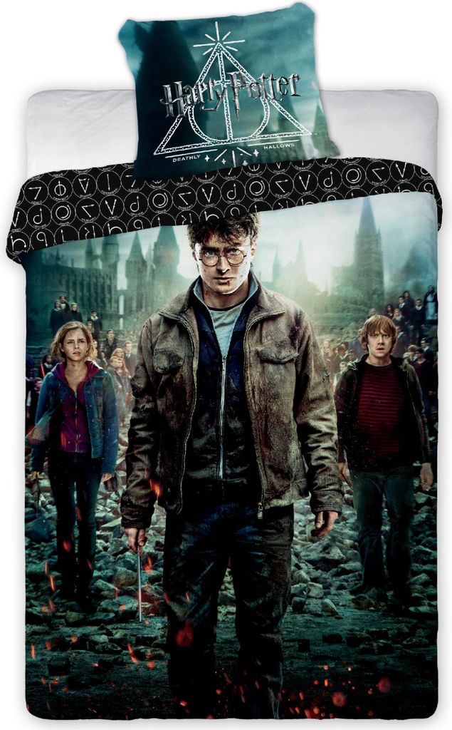 Jugendbettwäscheset 140x200 Harry Potter Zauberer Produktbild 