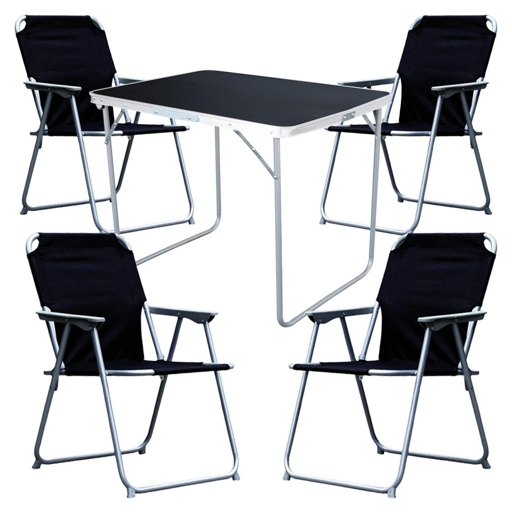 set de camping 5 pièces table de camping 4 x chaise de Image du produit 