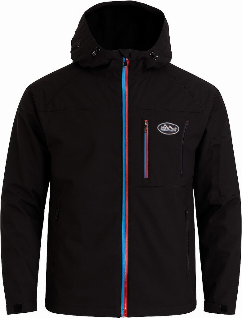 Mc Mountain Regenjacke - Windabweisend, Wasserdicht & Atmungsaktiv Schwarz M