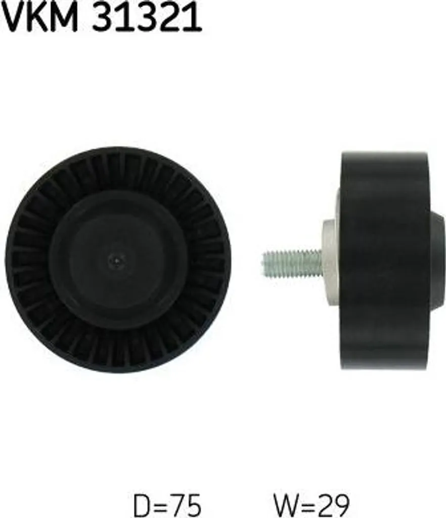 SKF VKM 31321 Rouleau de Renvoi Haute Résistance, Compatible Phaeton