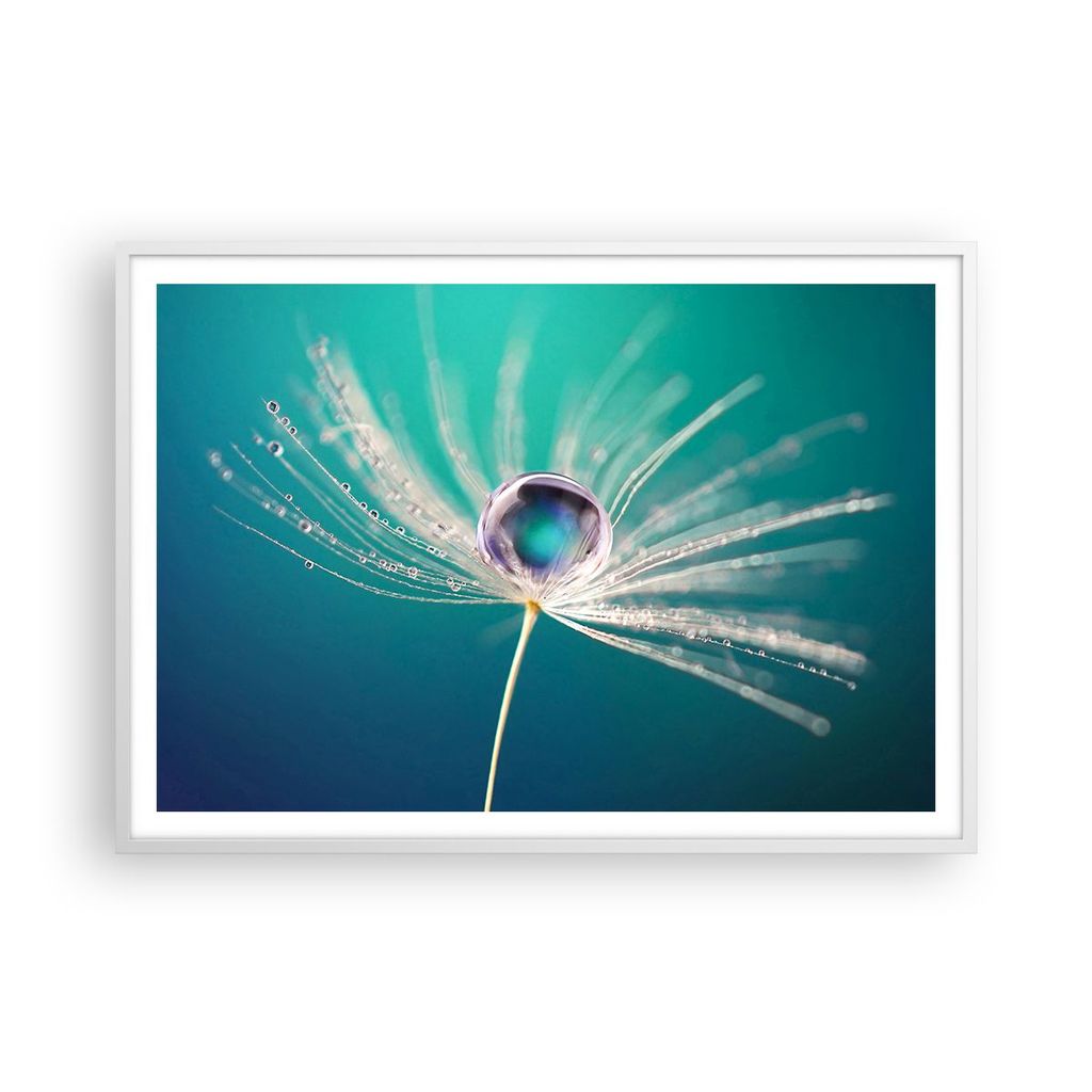 Gerahmtes Poster - Weißer Rahmen - Pflanze Natur - 100x70 cm - Wand Bild - Wanddeko - Wandbilder - Kunstposter - Wandposter - Bilderrahmen - Bilde...