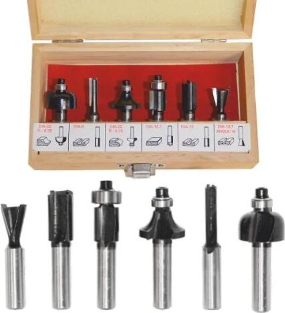 Awtools 6 Pezzi: Frese Legno 8mm per Progetti di Arredo Moderno