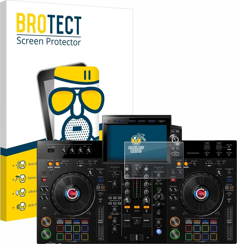 BROTECT Entspiegelungs Schutzglas für Pioneer XDJ-RX3 Schutzfolie Panzer Folie Glas Display Schutz matt