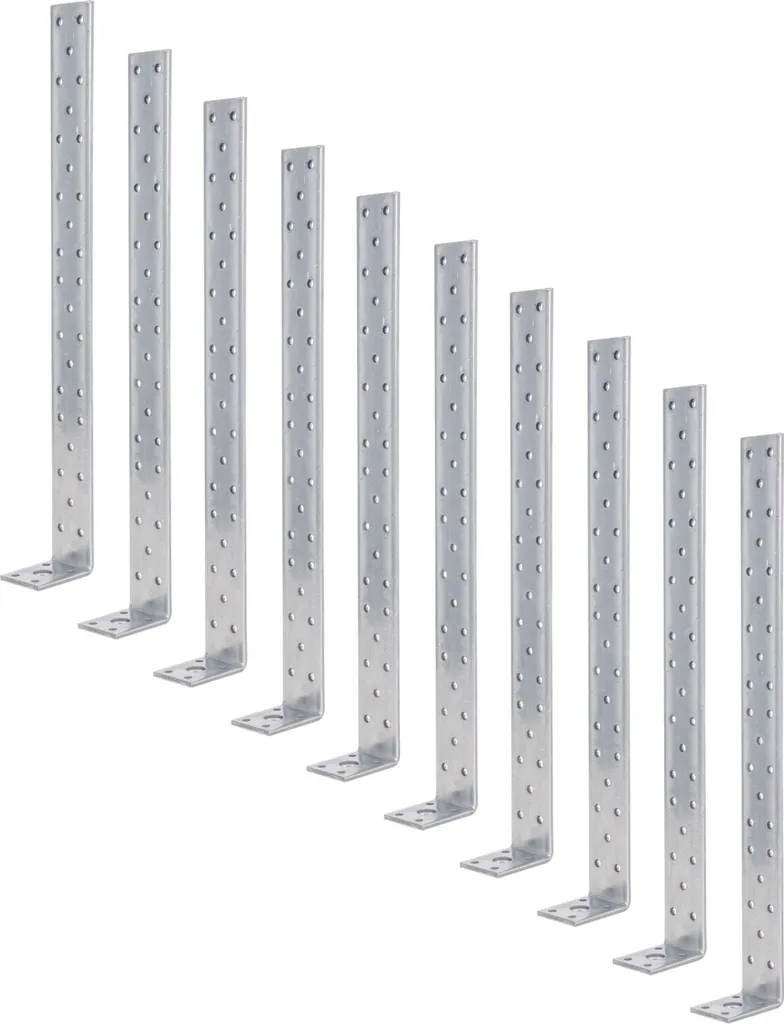 Tirant d'ancrage renforcé 500mm en acier galvanisé sendzimir - Pack de 10