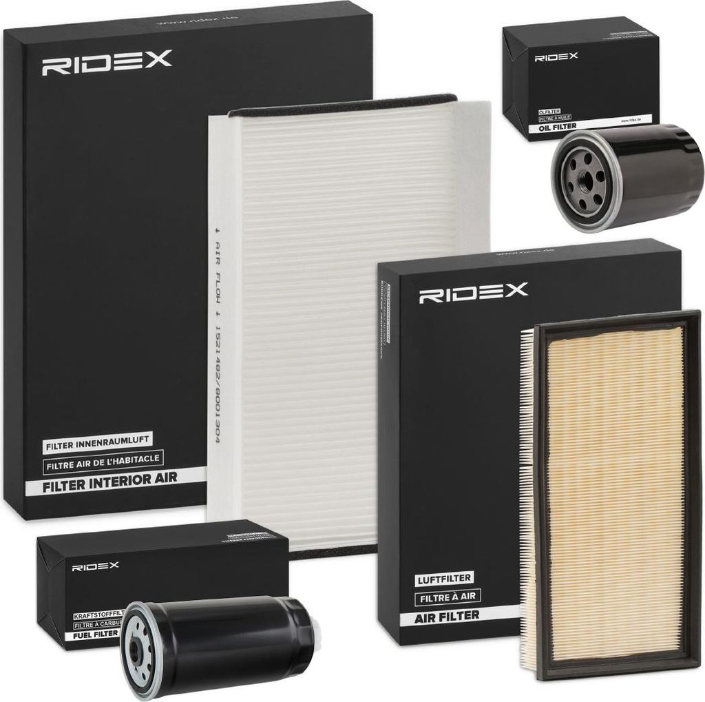 RIDEX Filterset Inspektionspaket Filtersatz für VOLVO V70 II (285) V70 I (875, 876) 850 Kombi (855) 850 Limousine (854) S70 (874)