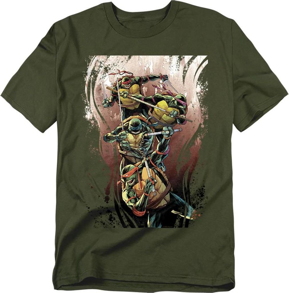 Teenage Mutant Ninja Turtles - "Earthy Rainbow Warriors" T-Shirt für Herren/Damen Uni TV24743 (3XL) (Militärgrün)
