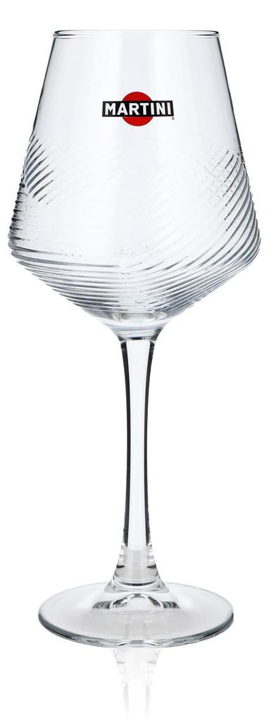 Martini Wermut Glas Stielglas 0,425l Gläser Weinglas Relief Design HH Global