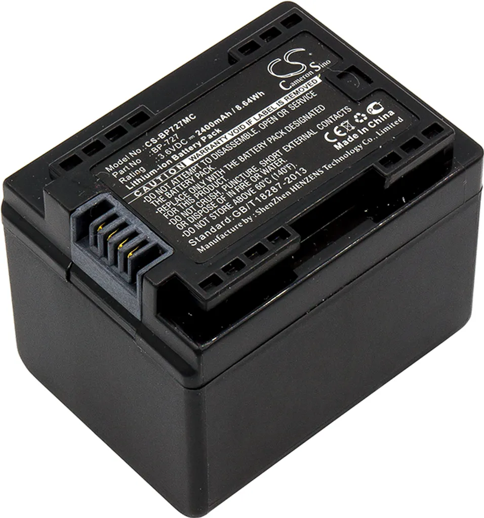 Batteria BP-727 Compatibile per Canon VIXIA HF M50 e LEGRIA HF R38