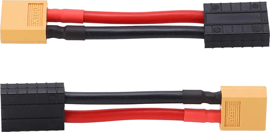 4 Adattatori Da Connettore Tamiya Femmina A XT60 Maschio - Cavo 14AWG 10cm Per Batterie - 4