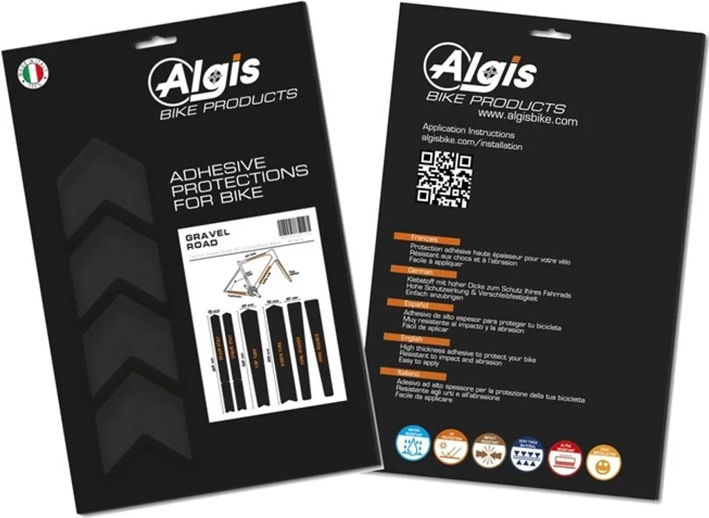 Kit Protezioni Telaio ALGIS Road Line Opache Nero - Antigraffio Bici