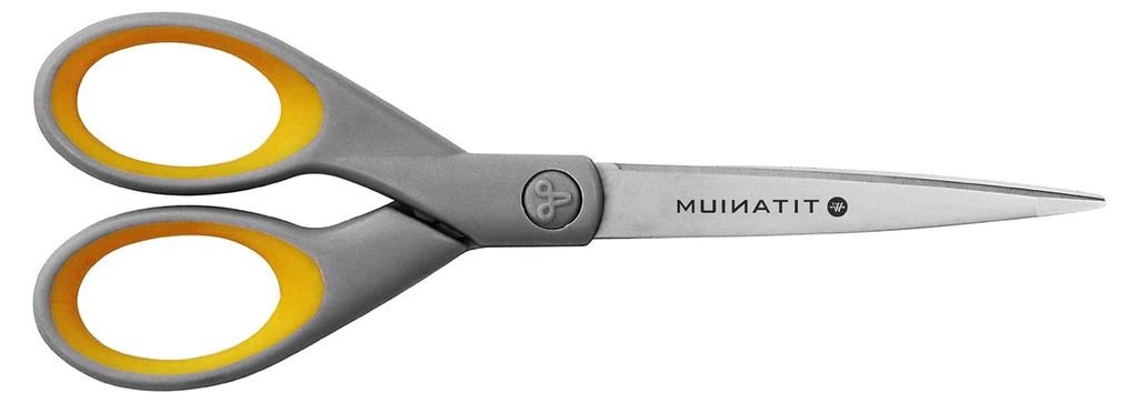 Titan Super Softgrip Schere, 18 cm, grau-gelb