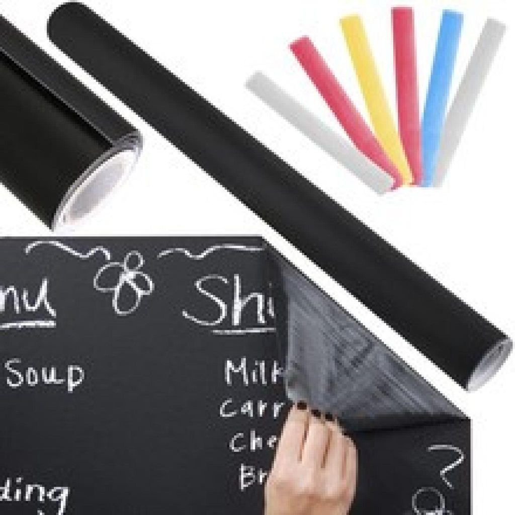 Selbstklebende Papiertafel für Kreide + Kreide ISO 1086 Produktbild 