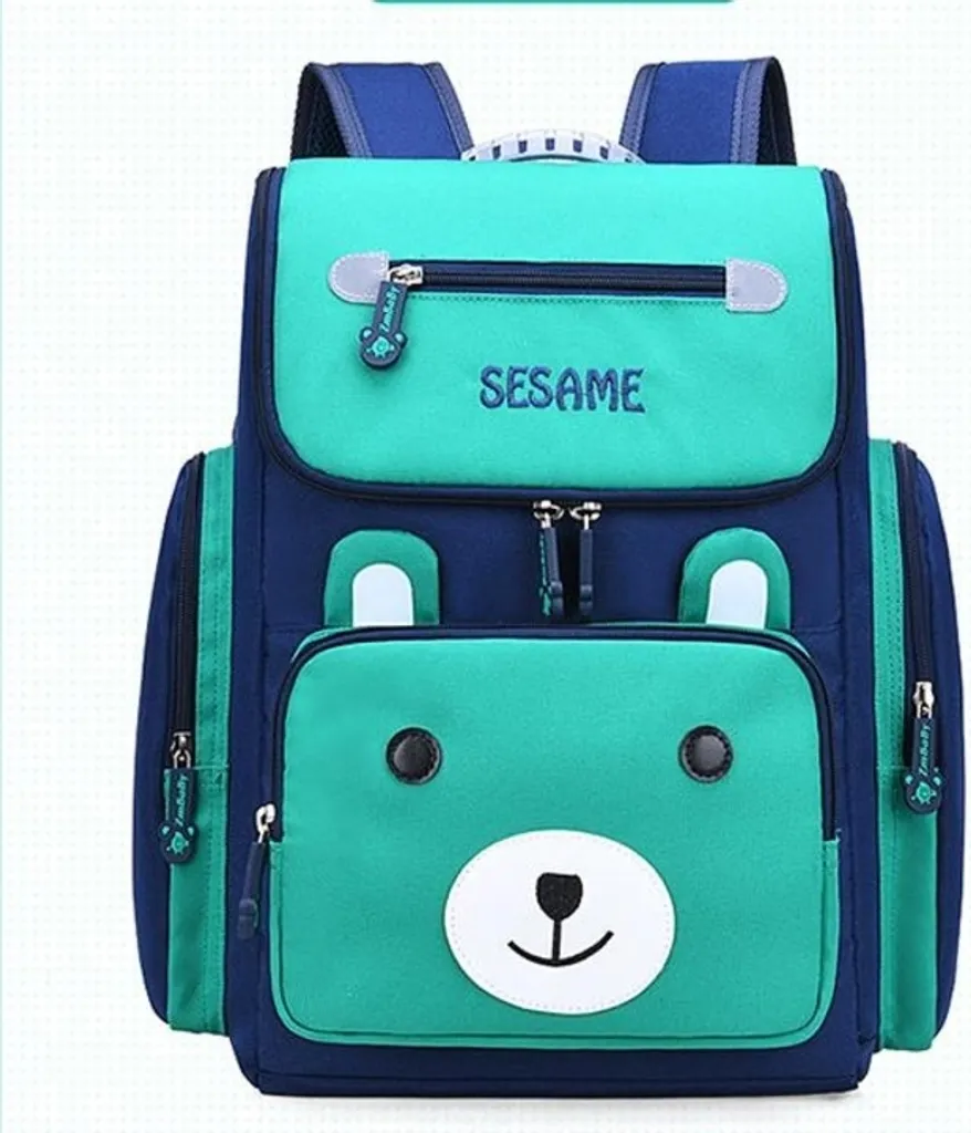Sac à dos école primaire ergonomique et léger pour enfants en vert vif