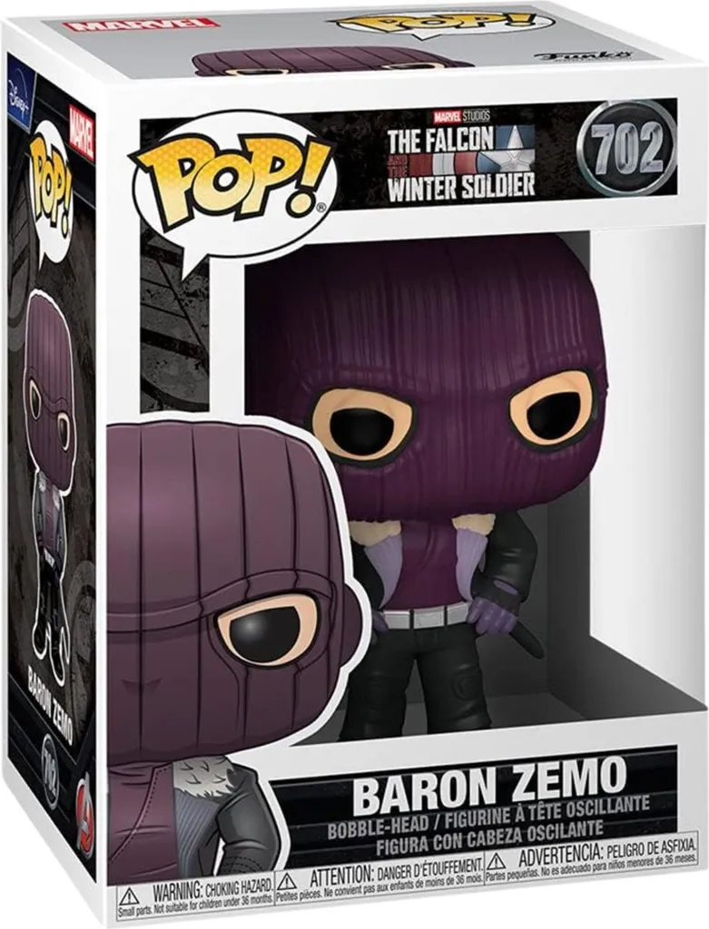 Funko Pop Baron Zemo 702 Masque Violet Marvel Figurine Vinyle Détaillée