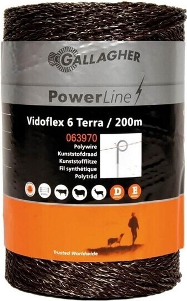 Gallagher Schrikdraad (400 Meter / Terra) - Vidoflex 6