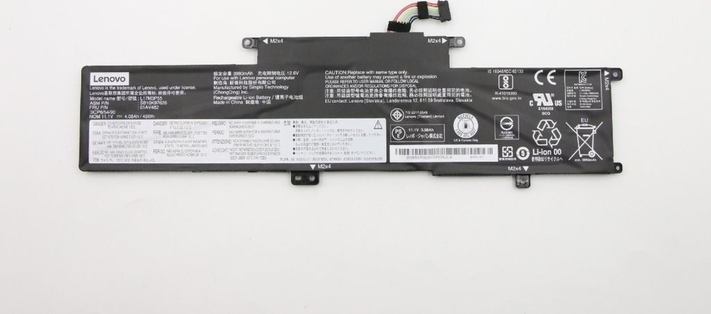 Akku für Lenovo ThinkPad S2 2018(i5-8250U Li-Ion 11,1 Volt 3980 mAh schwarz.