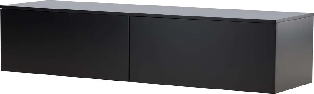 Meuble TV Salon 160 cm Noir Frihamn - Organisez votre Espace Multimédia
