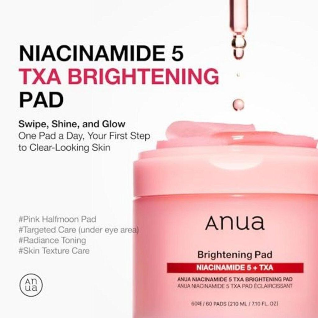 Anua, Niacinamid 5 TXA, Niacinamid 5 + TXA, Aufhellend, morgens und abends, Peel-Off-Pads