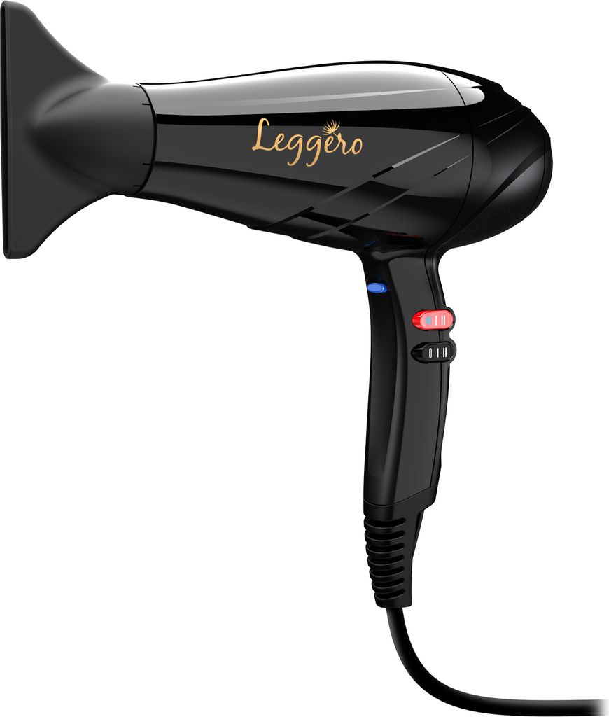GA.MA Haartrockner GH2004 Ultraleicht Ergonomisch 2400W Schwarz