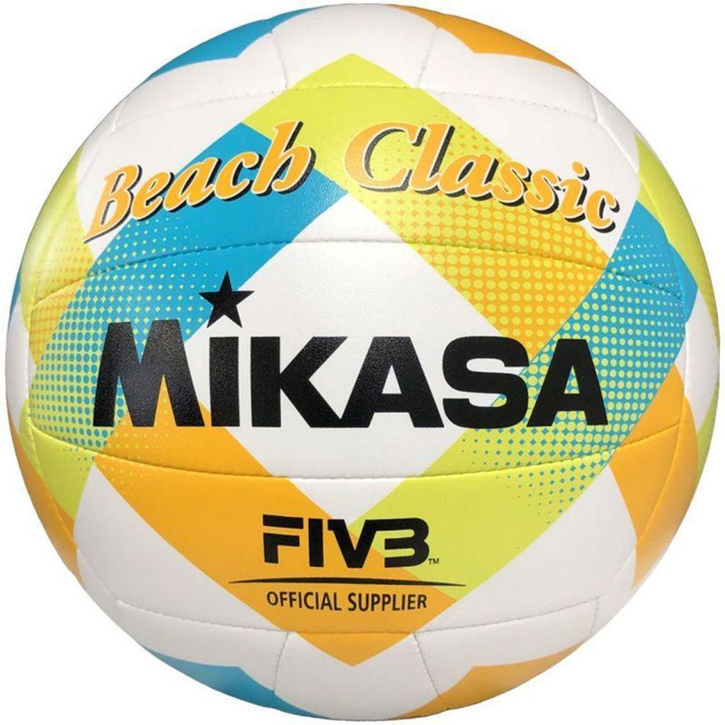 Mikasa - "Beach Classic BV543C-VXA" Volleyball MR179 (5) (Weiß/Blau/Gelb)