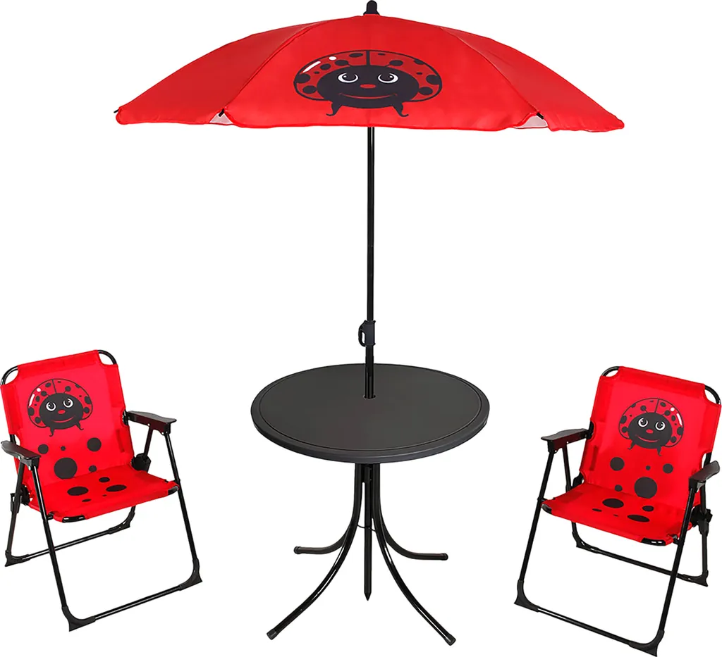 Salon de jardin pour enfants KÄFER : mobilier extérieur avec parasol