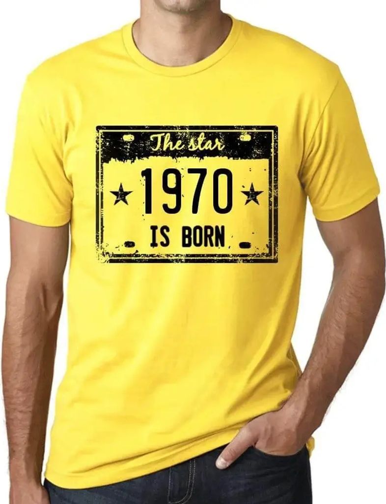 Herren Grafik T-Shirt Der Star wird 1970 geboren – The Star Is Born in 1970 – Geschenk 54. Geburtstag Jahrestag 54 Jahre Jubiläum 54 Jährige ...
