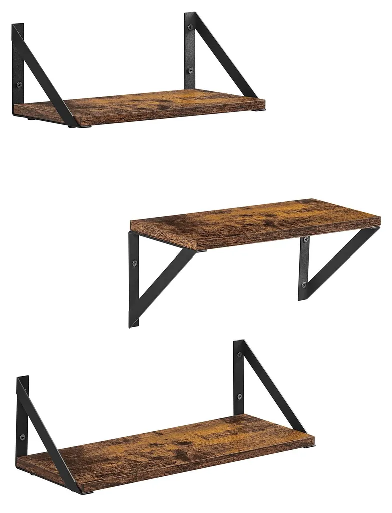 Étagère Murale de Rangement Style Industriel pour Salon et Cuisine